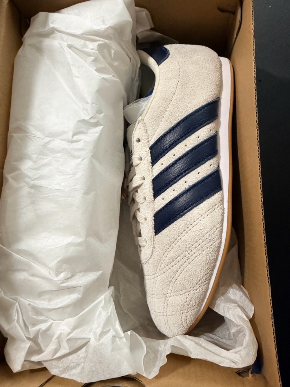 adidas Women's Taekwondo Lace Cream suede and Navy